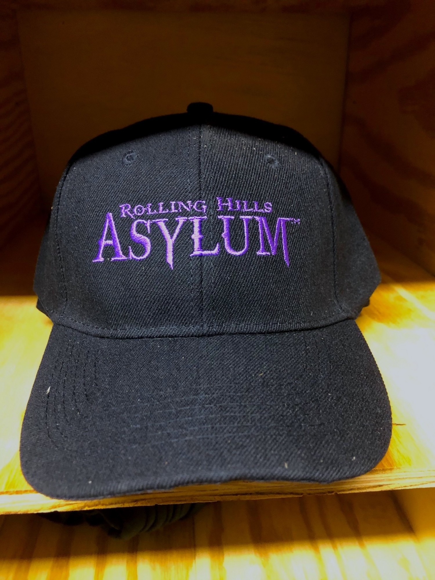 Baseball Hat Black with Purple Embroidery