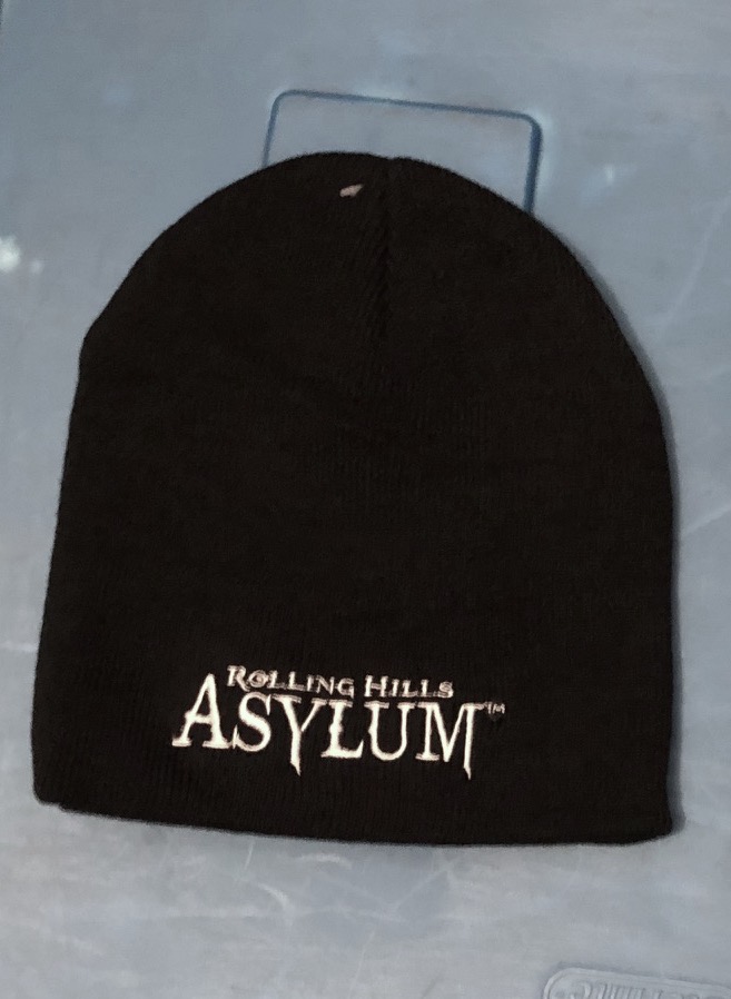 Beanie Black with White Embroidery